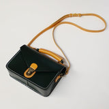 Small Leather Satchel Purse Women's green Leather Satchel Crossbody Bag 