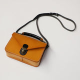 Small Leather Satchel Purse Women's Genuine Leather Satchel Crossbody Bag 