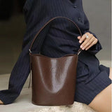 Dark Brown Hobo Bag Hobo Bucket Bag Brown Leather Hobo Bag Womens 