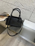 Women's Leather Bowling Bag Leather Black Bowling Bag Handbag 