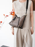 Women's Leather Hobo Bags zip hobo bag Gray Hobo bag