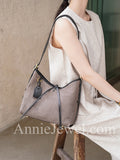 Women's Leather Hobo Bags Leather Hobo Crossbody Grey Hobo Purse