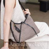 Women's Leather Hobo Bags Leather Hobo Crossbody Gray Hobo Purse