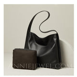 black Soft leather Hobo Bag Purse Minimalist Hobo Bag Women's Leather Hobo Bags 