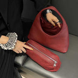 Women's Red Leather Hobo Bag Red Leather Hobo Purse 