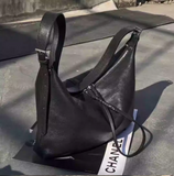 Women's Black Leather Hobo Black Hobo Shoulder Bag Zip Hobo Bag 