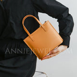 Women's tan Mini Leather Tote Handbags Mini Tote Leather Bag Mini Tote Leather 