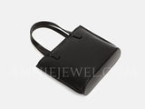 Women's black Mini Leather Tote Handbags Mini Tote Leather Bag Mini Tote Leather 