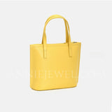 Women's yellow Mini Leather Tote Handbags Mini Tote Leather Bag Mini Tote Leather 