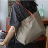 Lightweight Nylon Tote Bag With Zipper Nylon Work Tote Nylon Shopper Bag 