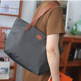 Lightweight Nylon Tote Bag With Zipper Nylon Work Tote Nylon Shopper Bag 