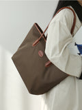 Womens Laptop Bag Khaki Nylon And Leather Tote Bag Khaki Laptop Bag Leather 