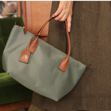 grey Small Nylon Tote Bag With Zipper Nylon Small Tote Small Nylon Handbags For Ladies 