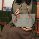 grey Small Nylon Tote Bag With Zipper Nylon Small Tote Small Nylon Handbags For Ladies 