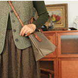 brown Small Nylon Tote Bag With Zipper Nylon Small Tote Small Nylon Handbags For Ladies 