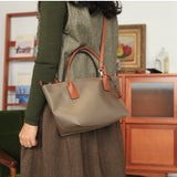 brown Small Nylon Tote Bag With Zipper Nylon Small Tote Small Nylon Handbags For Ladies 