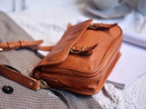 Women's Satchel Crossbody brown leather satchel purse