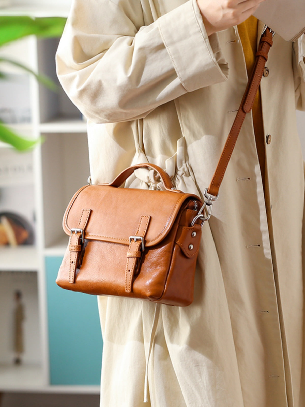 cute leather satchel backpacks Women's Satchel Genuine Leather Small Satchel Bags