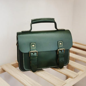 Genuine Leather Satchel Crossbody Bag Women's Satchel Handbags green satchel