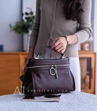 Brown Leather Satchel Handbag Women's Shoulder Satchel Bag