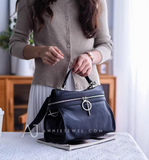 Black Leather Satchel Handbag Women's Satchel Handbags