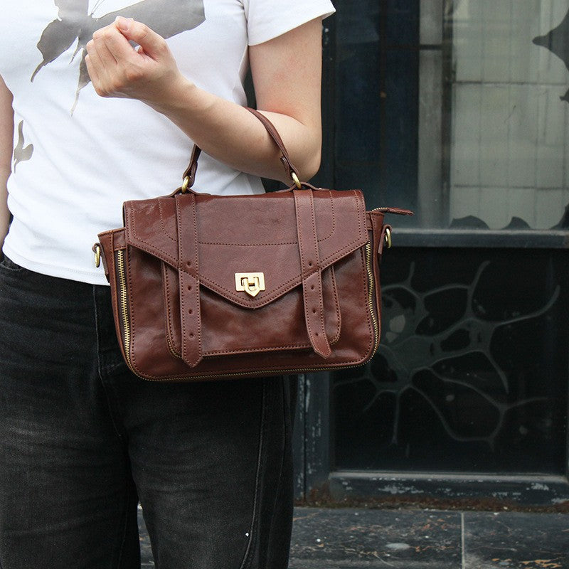 Leather satchel purse hotsell