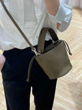 Women's Crossbody Bucket Bag Leather Small Leather Bucket Bag Crossbody 