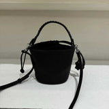 Women's Crossbody Bucket Bag Leather Small Leather Bucket Bag Crossbody 