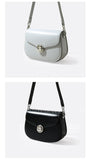 Women's Small Leather Crossbody Saddle Bag Saddle Leather Crossbody Bag Purse 