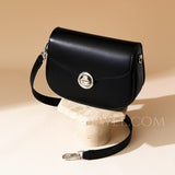Women's Small Leather Crossbody Saddle Bag Saddle Leather Crossbody Bag Purse 
