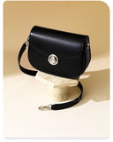 Black Leather Crossbody Saddle Bag Saddle Leather Crossbody Bag Womens 