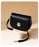 Women's Small Leather Crossbody Saddle Bag Saddle Leather Crossbody Bag Purse 
