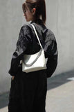 Women's Small Leather Hobo Bags With Zipper Silver Hobo Purse white Hobo Bag 