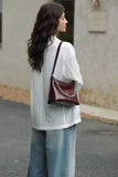 Women's Small Leather Hobo Bags With Zipper Silver Hobo Purse 