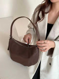 Small Hobo Bag Leather Small Hobo Shoulder Bag Hobo Bag With Zipper For Ladies 