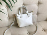 Women's Small Leather Tote Bag With Zipper Crossbody Small Leather Purse 