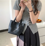 Women's Small Leather Tote Bag With Zipper Crossbody Small Leather Purse - Annie Jewel