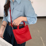 Women's Small Leather Tote Bag With Zipper Crossbody Small Leather Purse - Annie Jewel