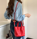 Women's Small Leather Tote Bag With Zipper Crossbody Small Leather Purse - Annie Jewel