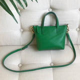 The Leather Mini Tote Bag Leather Tote Crossbody Bag green Leather Mini Crossbody Tote Ladies