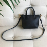 The Leather Mini Tote Bag Leather Tote Crossbody Bag black Leather Mini Crossbody Tote Ladies