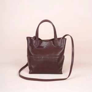 The Leather Mini Tote Bag Leather Tote Crossbody Bag Leather Mini Crossbody Tote Ladies - Annie Jewel