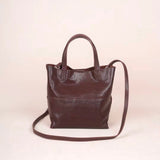 Women's Small Leather Tote Bag With Zipper Crossbody Small Leather Purse - Annie Jewel