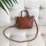 The Leather Mini Tote Bag Leather Tote Crossbody Bag brown Leather Mini Crossbody Tote Ladies