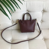 The Leather Mini Tote Bag Leather Tote Crossbody Bag burgundy Leather Mini Crossbody Tote Ladies