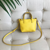 The Leather Mini Tote Bag Leather Tote Crossbody Bag yellow Leather Mini Crossbody Tote Ladies