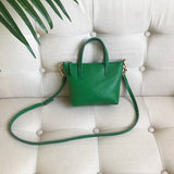 The Leather Mini Tote Bag Leather Tote Crossbody Bag green Leather Mini Crossbody Tote Ladies