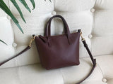 Women's Small Leather Tote Bag With Zipper Crossbody Small Leather Purse 