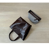 Women's Small Leather Tote Bag With Zipper Crossbody Small Leather Purse - Annie Jewel