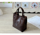 Women's Small Leather Tote Bag With Zipper Crossbody Small Leather Purse - Annie Jewel